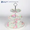 English style 3 layer cake & fruit plate stand / porcelain 3 tier fruit & cake plates