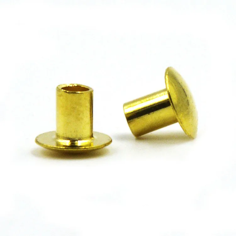 Wholesale China Manufacturer Din Gb Brass Plated Semitubular Rivets