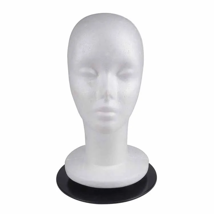 wholesale styrofoam mannequin head with metal