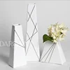 New launched modern ornament white matte ceramic flower vase