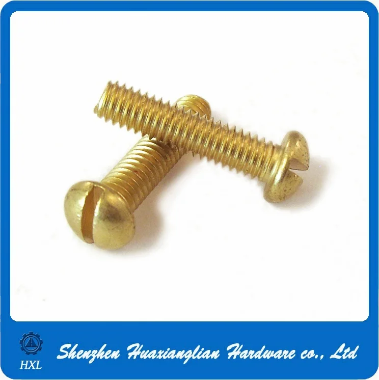 Flat Head And Pan Head Slotted Antique Brass Copper Machine Screw M4