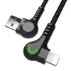 Phone Cable for iPhone Charger Charging Cable Nylon Braided Fast Data Transfer Sync Cord 90 Degree