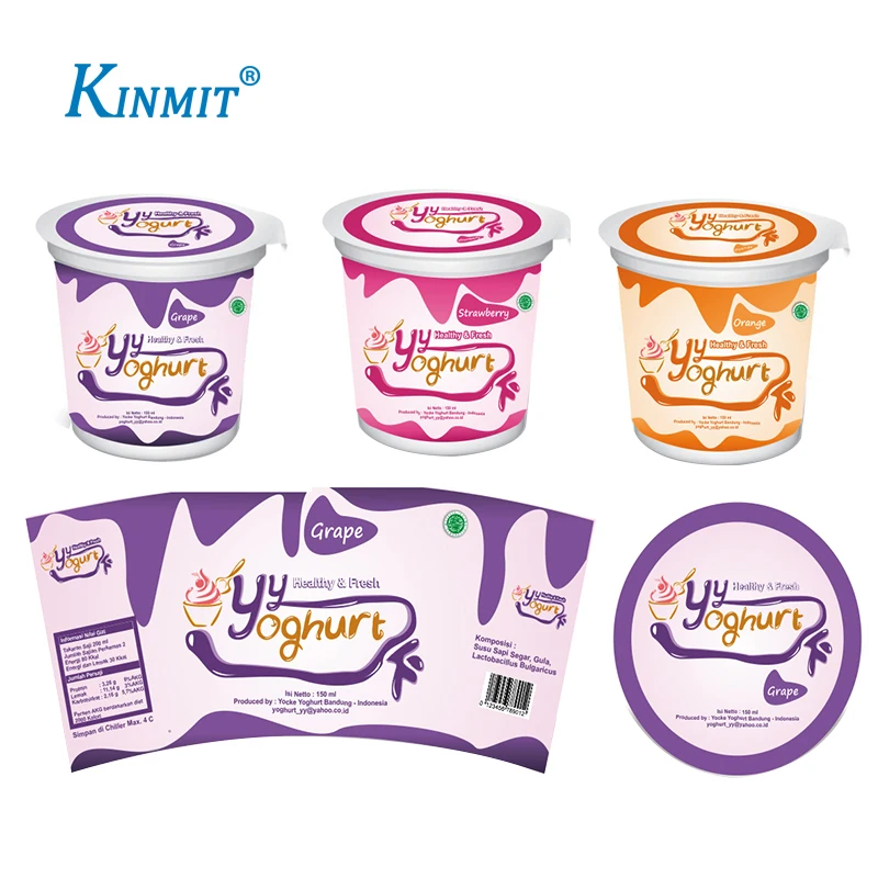 Kinmit Custom Printed Yogurt Cup Label,Self Adhesive Yogurt Food Labels - Buy Yogurt Cup Label,Yogurt Food Labels Product on Alibaba.com