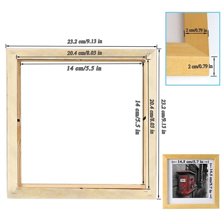 Painting American style deep wooden box frame