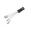 PVC custom tower shape multi 4 in 1 usb charger charging cable