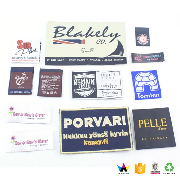 Wholesale Custom Fancy Clothing Labels Woven Labels Garment Labels ...