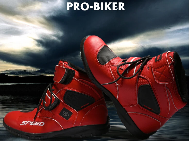 Бесплатная доставка продажи ботинки про-байкер скорость мото гонки мотокросс мотоцикл обувь A005 черный / белый / красный размер 38 - 45