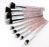 9 Pcs Professional makeup brush set Cosmetic Brush Tools glitter makeup brush with plastic cover