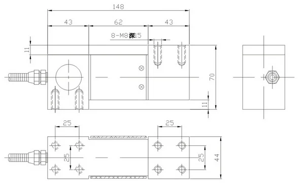 High precision chinese bending beam load cell 100kg 150kg 200kg