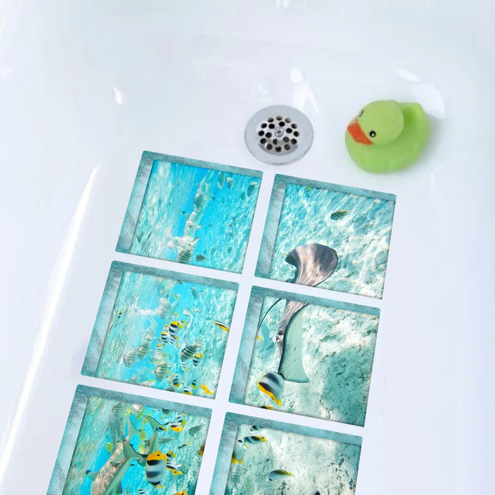 12pcs Non Slip Bathtub Stickers Tub Shower Tattoos Decals Waterproof 3D