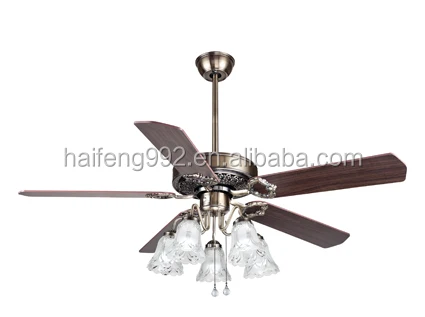 wooden cheap fan blade ceiling fans with lamps HF-670