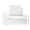 Wholesale Hot Sale Low Price Acrylic Cube Tissue Box Golden Plexiglass