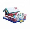 Cheap christmas decoration inflatable santa house/inflatalbe christmas bounce caste house for sale