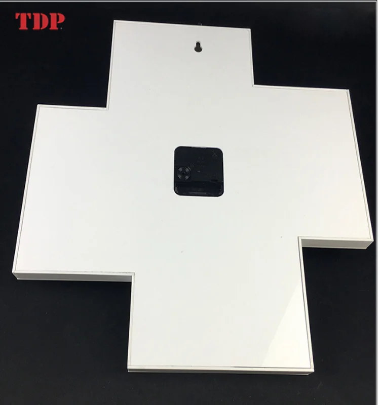 Customize Wood Surface Acrylic Led Wall Clocks With Multi Photo Frame