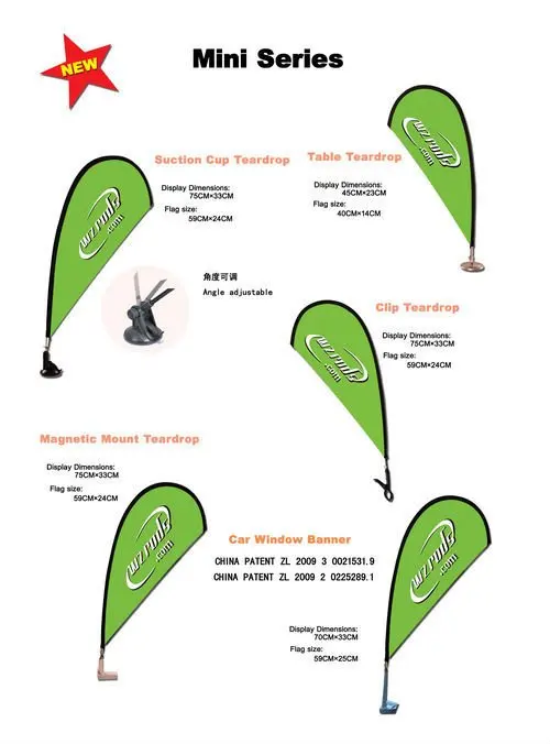 Hot On Sale Patented Mini Car Window Teardrop Flag Buy Custom