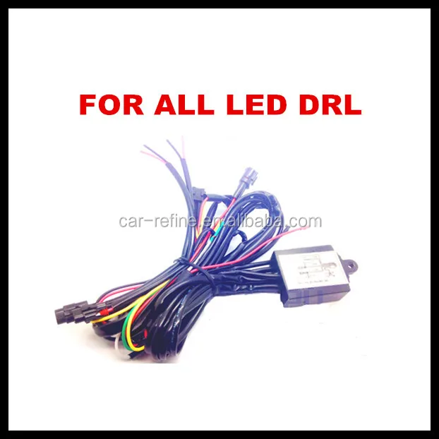 Drl Controller Auto Car Led Daytime Running Lights Relay Harness Dimmer