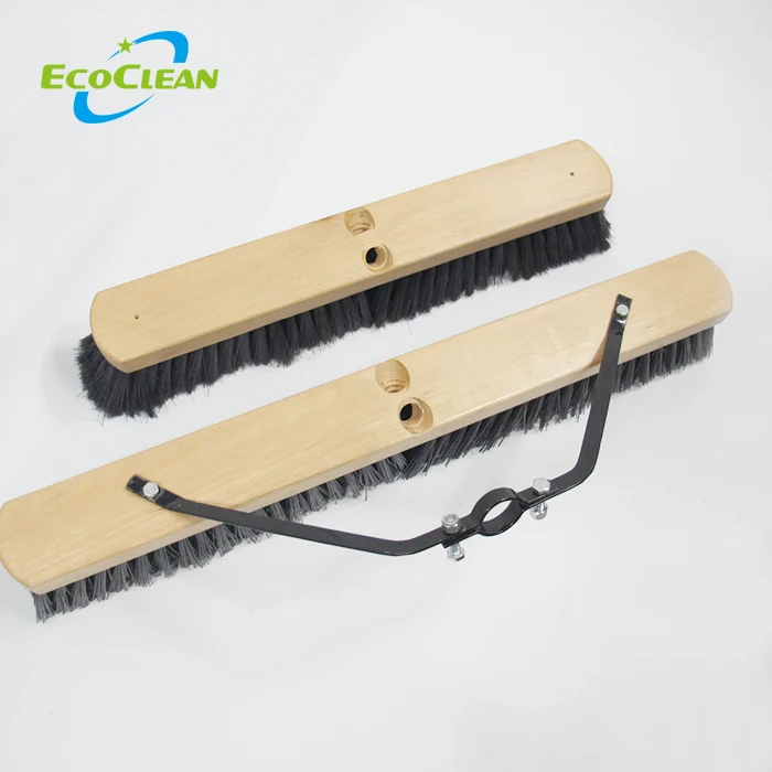 Ecoclean 24" Heavy Duty Push Broom,High Quality Wooden Push Broom Head