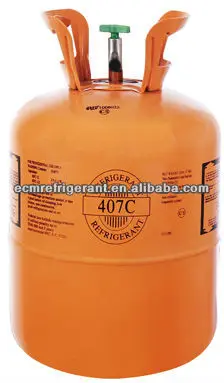 Refrigerant r407c gas with 99.9% Purity 25lb/11.3kg Disposable cylinder r 407c