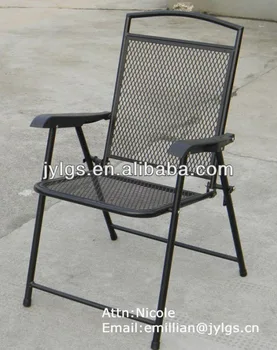 Metal Mesh Outdoor Folding Steel Chair 