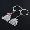 1 Pair Love You Big Mouth Frog Key Ring Keychain