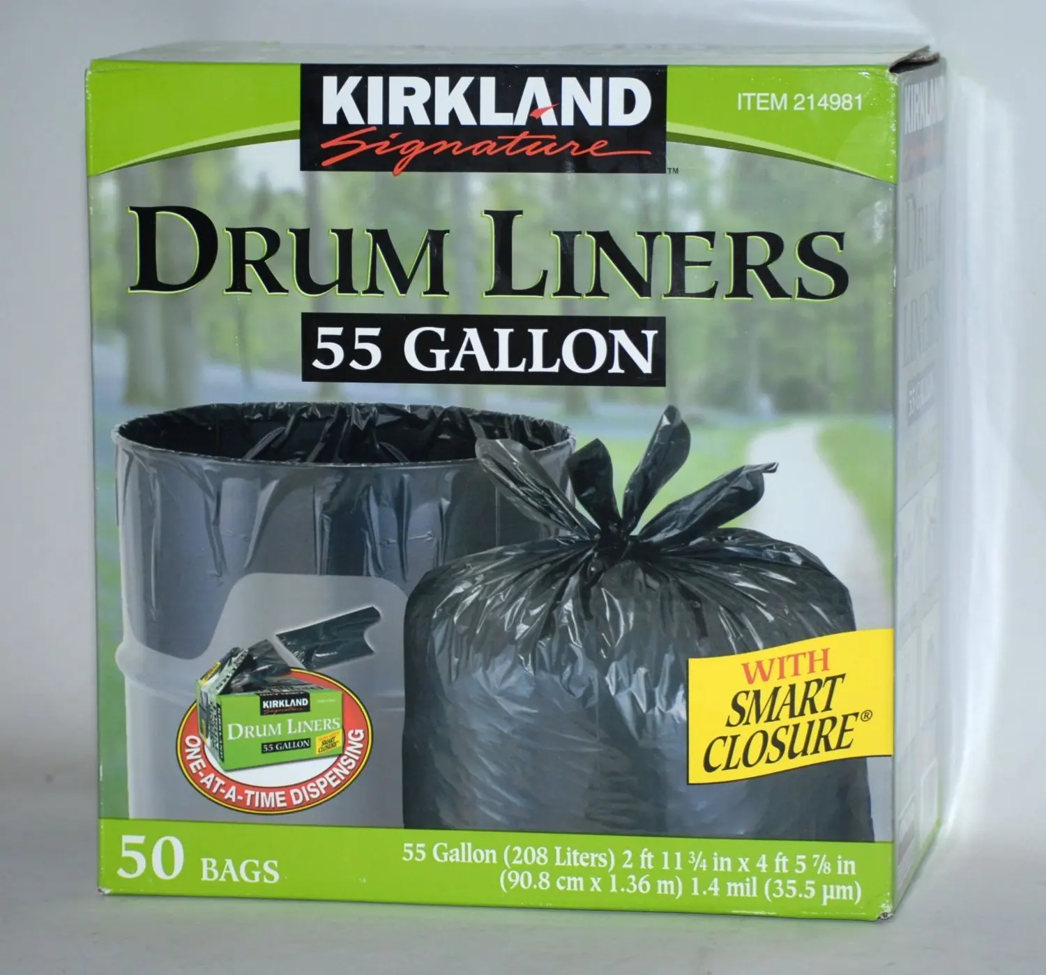 55 liter trash bags