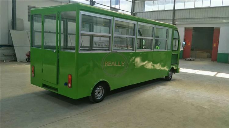 5m food truck electric/non electric food cart big snack vending trailer