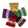Bulk High Quality jacquard weave Acrylic Beanie Hats with pompoms knitted hat female wholesale