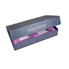 Custom Order Brand Art Paper Hot Stamping Purple Rectangle Slimming Products Magnetic Closure Packaging With Compartment Lining