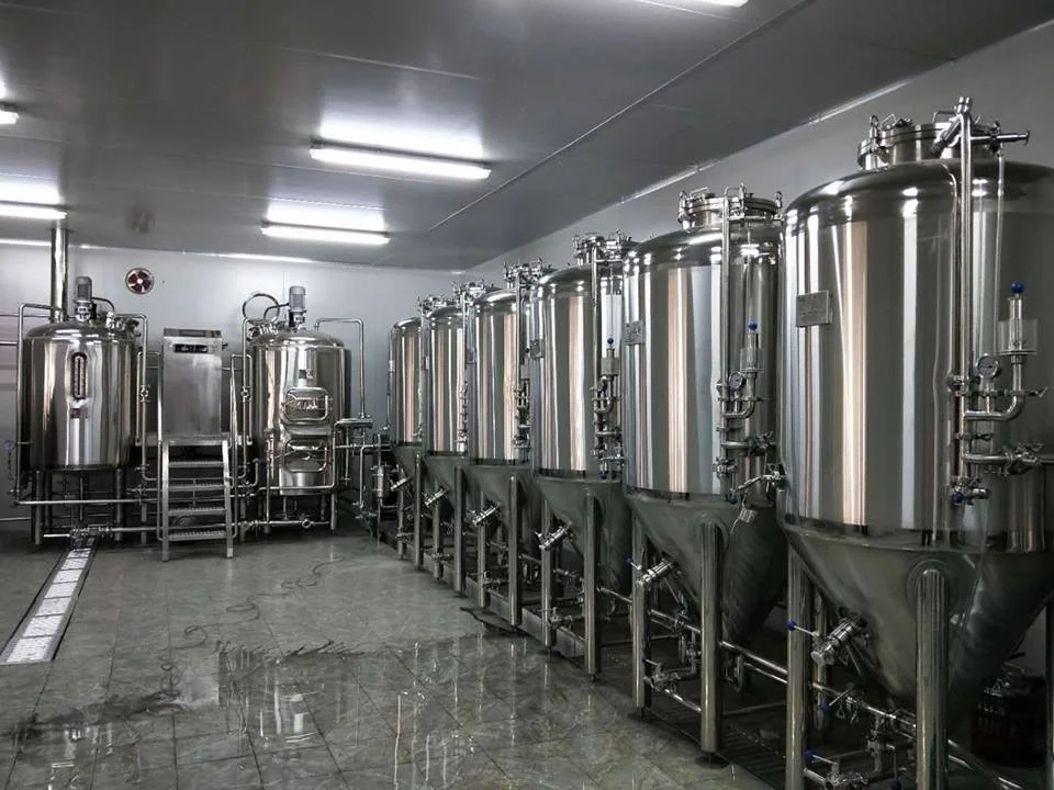 7BBL glycol jacketed conical fermenters used beer machines