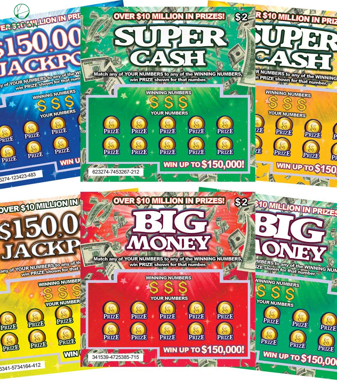 Prank Lottery Tickets,Joke Scratch-its Lotto Scratch Cards Winning ...