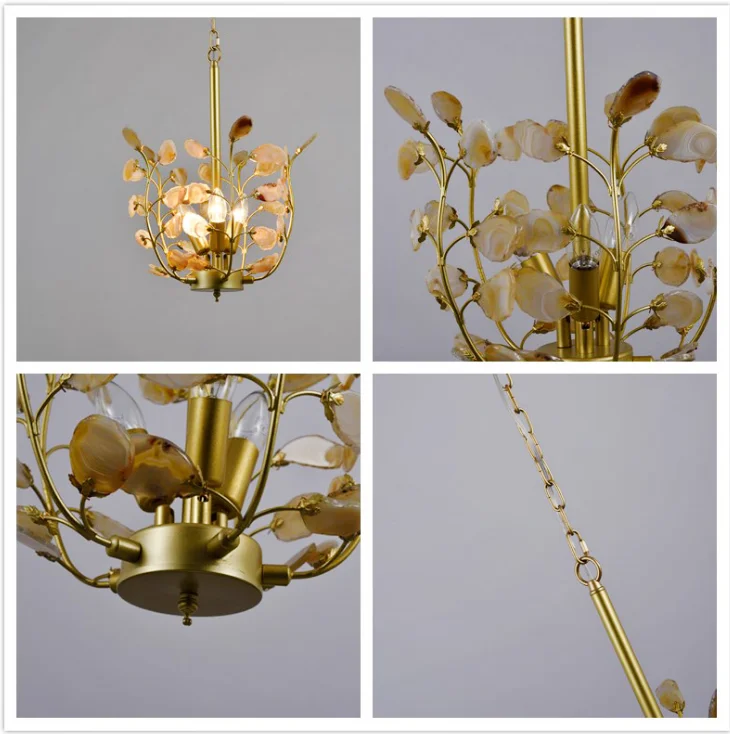 wholesale modern contemporary purple agate stone natural small vintage pendant lights