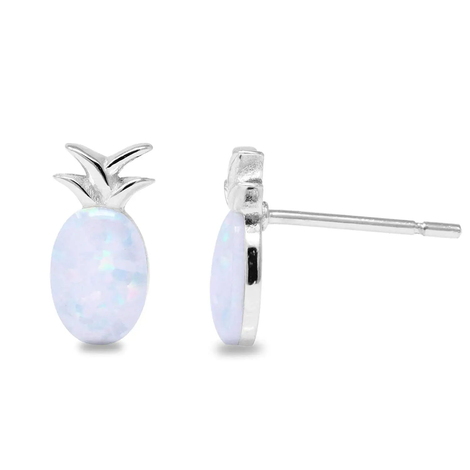 925 Sterling Silver Pineapple Stud Earrings 27472
