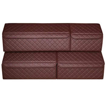 con 2 Compartimentos Grandes y Bolsillos Laterales convenientes,Adecuado para B-MW X5 X6 GT,No2,48cm LAUTO Organizador para Maletero De Coche Caja de Almacenamiento Plegable con Separadores