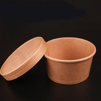 Download Disposable Kraft Paper Soup Bowl Paper Food Container ...