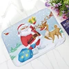 Christmas Santclause Door Mat Super Absorbs Mud Non Slip Dirt Trapper PVC Particles Backing/Machine Washable Clean Step Mat