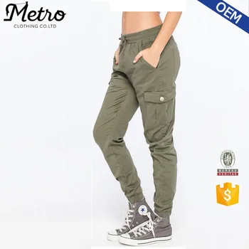 womens twill jogger pants