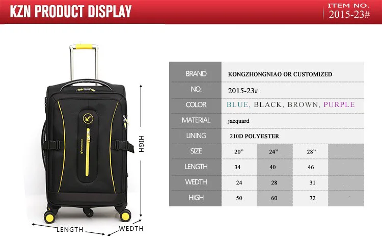 30 kg trolley bag size