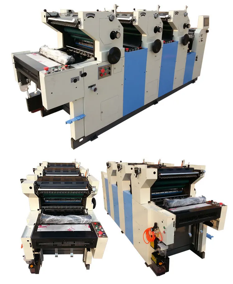 3 colour offset printing machine