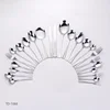 24-Piece Stainless Steel Flatware Silverware Set with Scalloped Edge