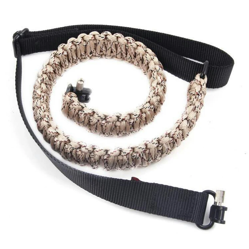 Adjust Survival Paracord Rifle Gun Sling With Swivels Tactical Buy