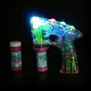Kids Toys Bubble Gun 4 Led Lights and Music Flashing Bubbles Blower Blaster Squirt Shooter Favors Bubble Gun Toys Led