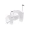 White 4mm k type round steel plastic Square cable clip