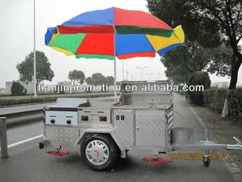 Grossen Multi Mobile Elektrische Hot Dog Wagen Mit Sonnenschirm