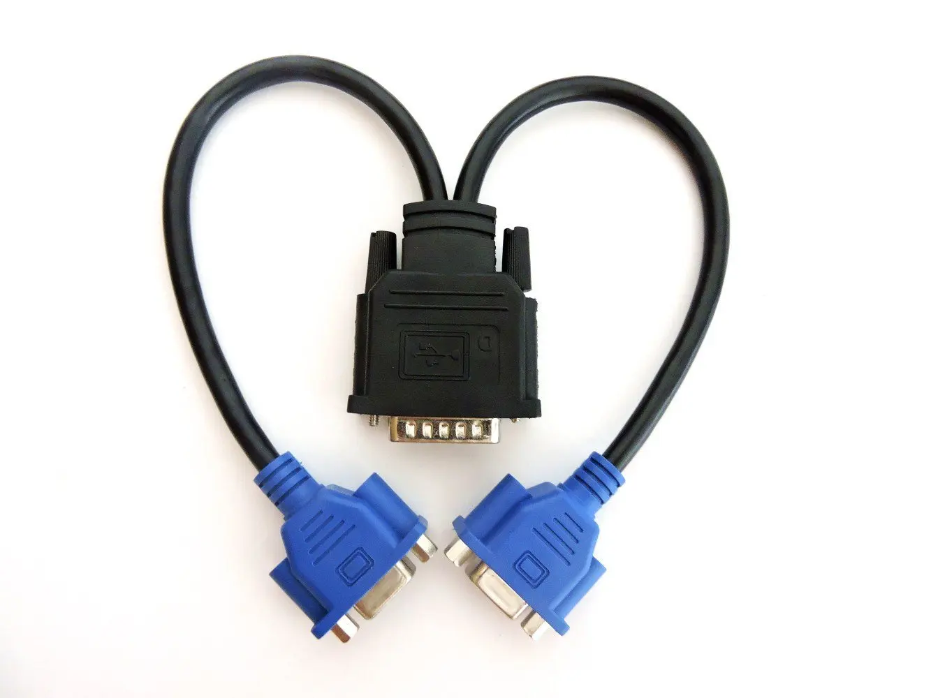 TOOGOO 1.4M RS232 DB9 9 Pin Male to VGA Video 15 Pin Male Adapter Cable Light Gray R