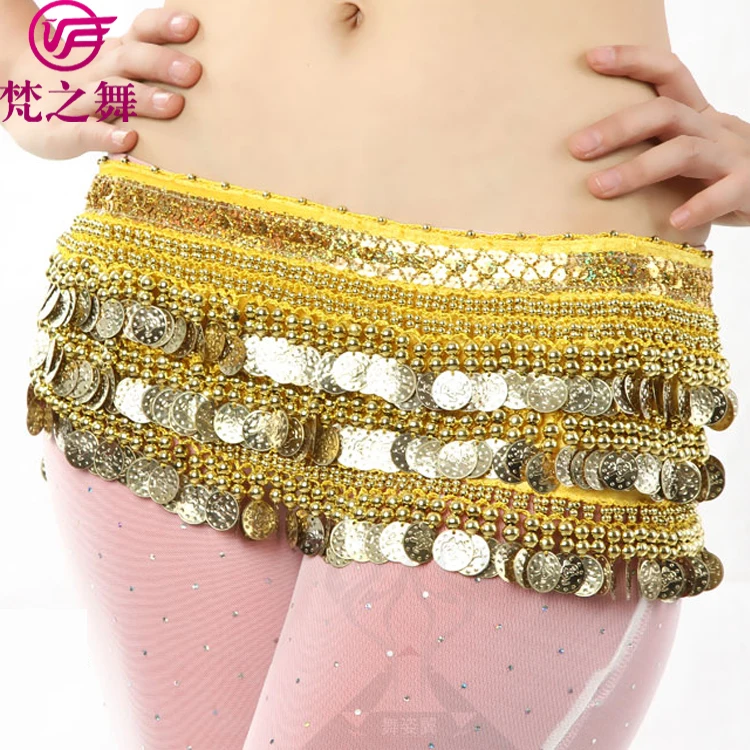 Wholesale 6 pieces 88 coins shining sequins Hip Scarf Belt Chain Belly Dance NEW
