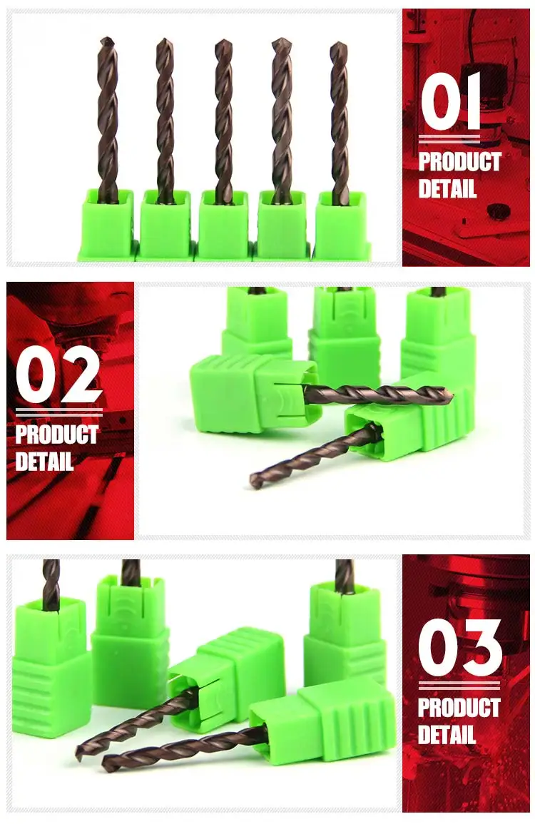 Various Type German Tungsten Drill Bit Solid Carbide 2 Flute Twist