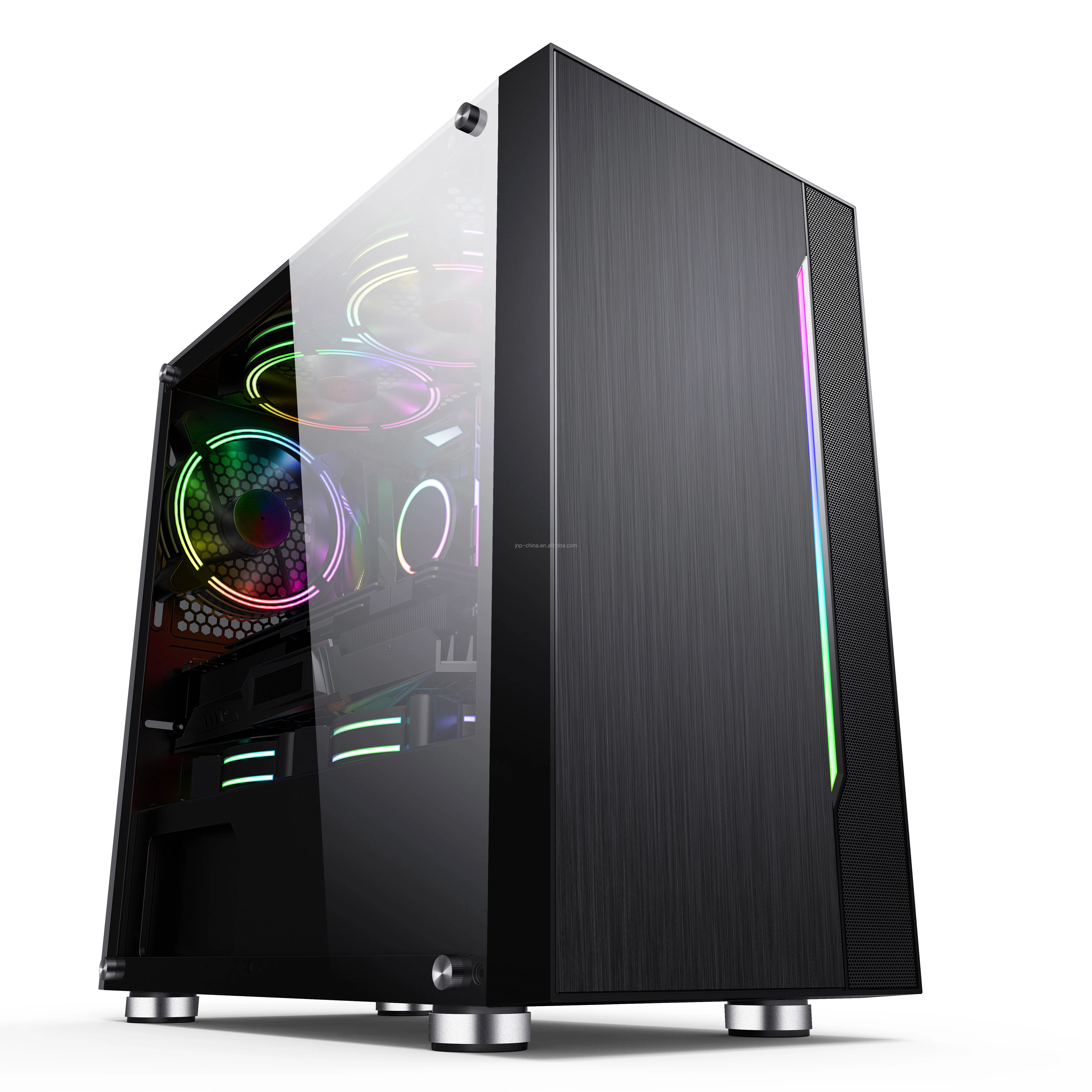 Игровой системник. Корпус со стеклом на передней панели. Micro ATX. Корпус игровой Jump q2 Black with.