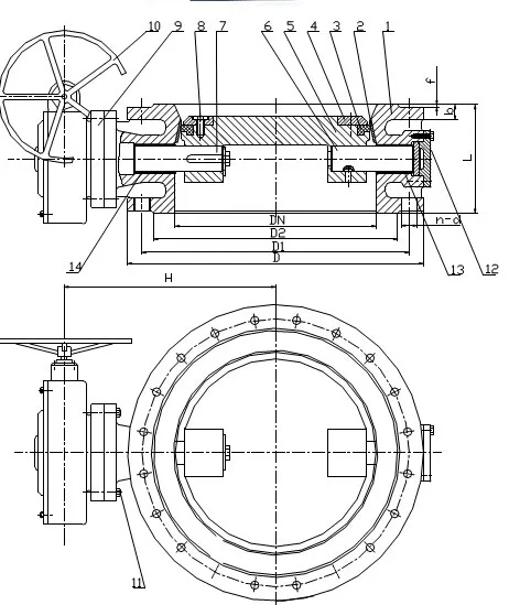 AWWA C504 Double Flange Eccentric Butterfly Valve, View AWWA C504 ...