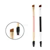 Two Side Eyebrow Brush Double Heads Flat Hair Wood Eye Makeup
