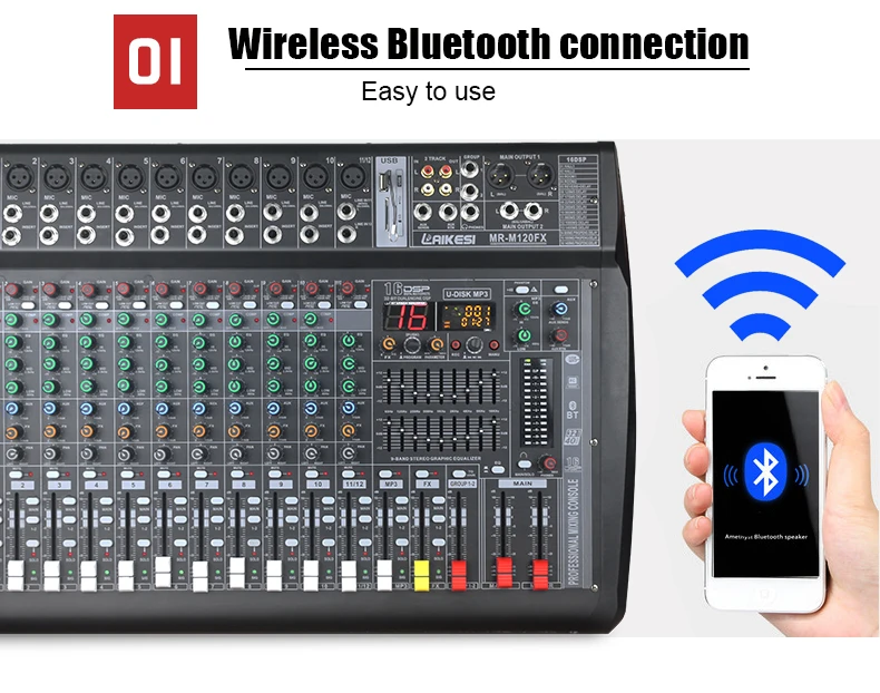 Nuevo diseño de equipo de música, mezclador de Audio profesional de estudio, consola mezcladora de dj de 8 canales